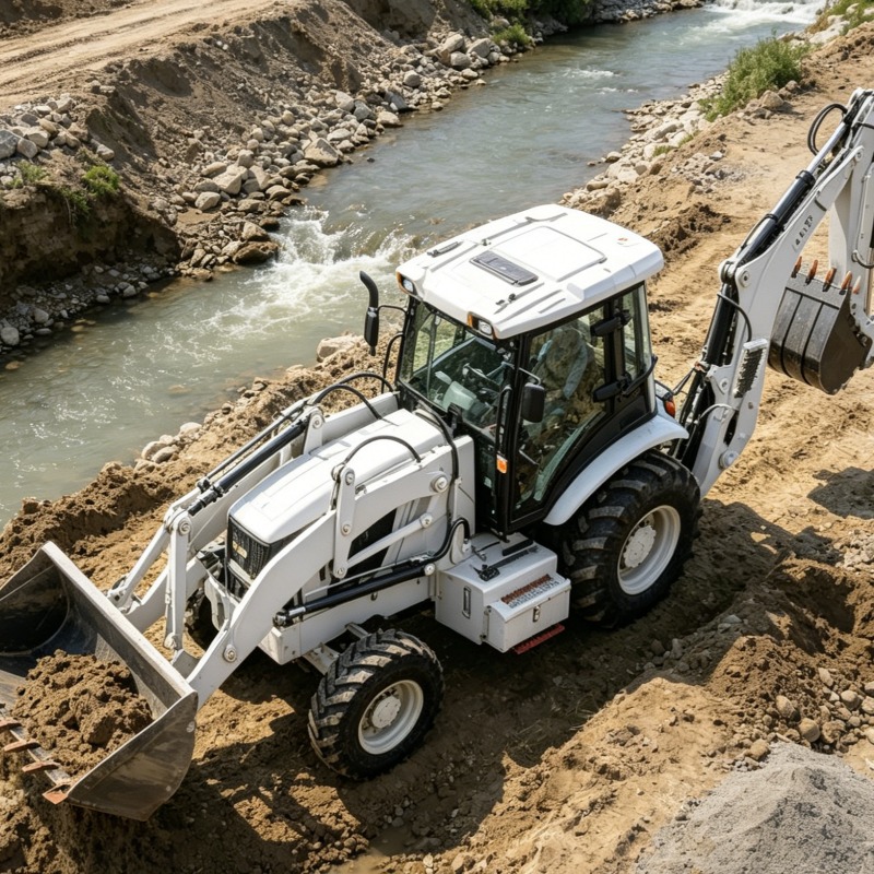 لودر حفار صناعي بدفع رباعي 4x4 - مراجعة Heavy Equipment Work وسعره