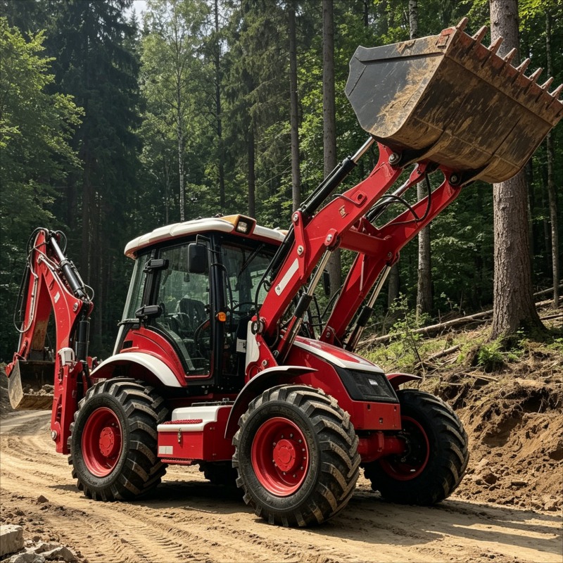 لودر حفار صناعي بدفع رباعي 4x4 - مراجعة Heavy Equipment Work وسعره
