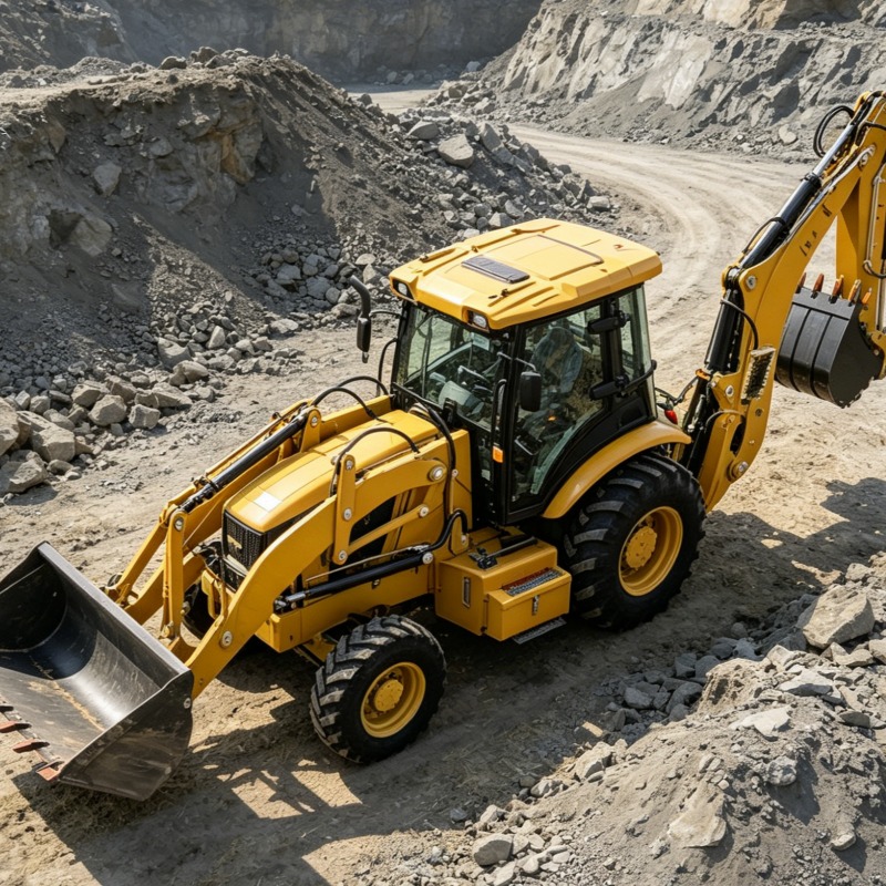 لودر حفار صناعي بدفع رباعي 4x4 - مراجعة Heavy Equipment Work وسعره
