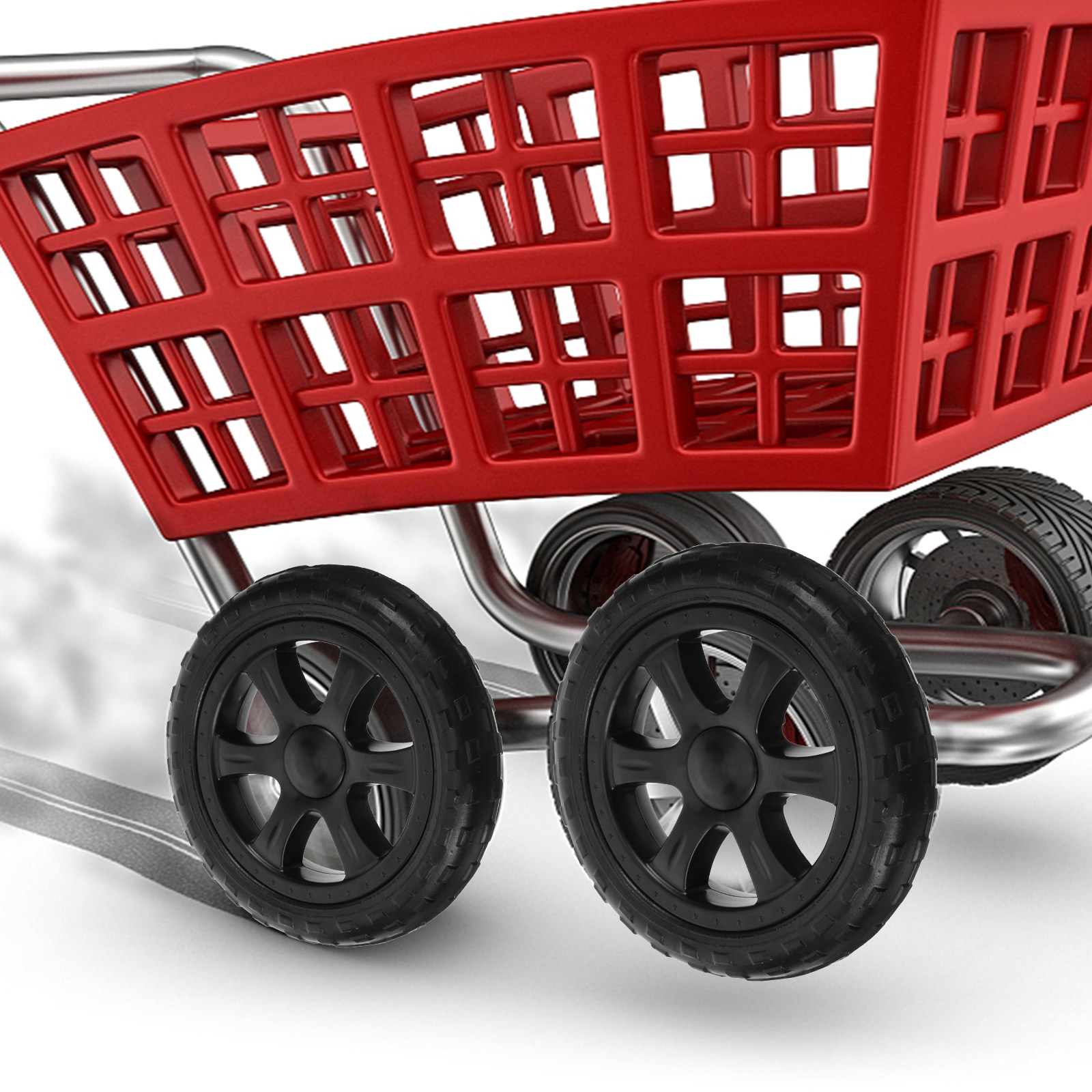 عجلات بديلة لعربة التسوق (قطعت - مراجعة Heavy Equipment Tires وسعره