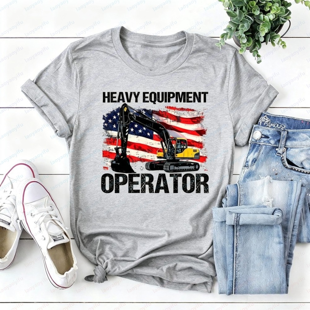 تي شيرت رجالي صيفي بأكمام قصير - مراجعة Heavy Equipment Operations وسعره